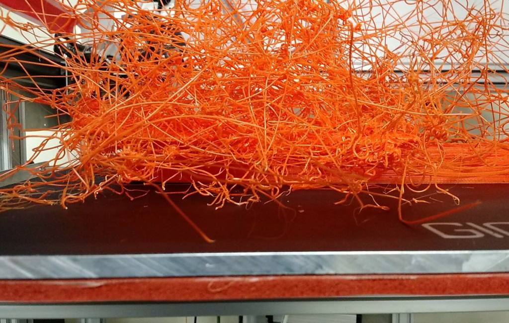 Beautiful abstract spaghetti was produced a few times while attempting to fix the reliability issues.